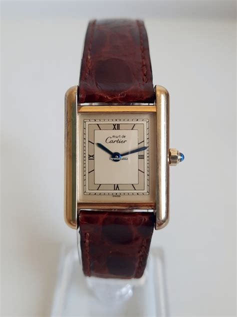 chrono 24 cartier tank|cartier tank must preowned.